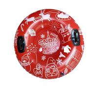 AMSLSIU Christmas Inflatable Snow Tube With Handle Durable Sledding Safe Family Winter Activities Deep Seat Of Winter Snow Tube Ensures Security And Helps Maintain Balance During Snowy Adventures