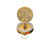 AMSLSIU Clear Scale Camping Compass Non-deforming Large Dial Plate Best Gift Copper Outdoor Compasses Camping Compasses Brushed, for Husband