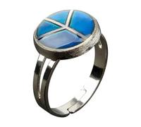 AMSLSIU Color Change Mood Ring Adjustable Peace Symbol Charm Change Color With Mood Temperature Finger Style Statement Fits Many Sizes Comes And Reference Table In English