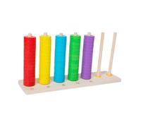 AMSLSIU Color Classification Sorting Toy Inspires Learning By Enhancing Color Sensitivity And Focus By Playing With Wooden Beads Sequencing Toy Set Educational Rings Stacking Early Learning Set