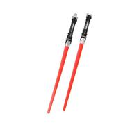 AMSLSIU Colorful 2 Pcs Attachable Light Up Saber Flashing Toy with Sound Toys Stick , 2 Pcs Red , 66.5cm 68cm