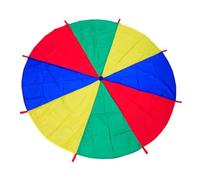 AMSLSIU Colorful Parachute for Kids with Convenient Handles Exciting Outdoor Game Teamwork Ballute , 4M