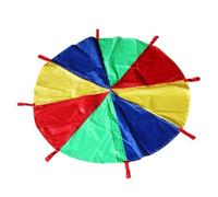 AMSLSIU Colorful Parachute for Kids with Convenient Handles Exciting Outdoor Game Umbrella Diameter , 4M