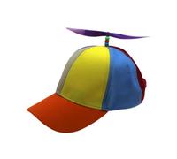 AMSLSIU Colorful Rainbow Propeller Hat Unisex Helicopter Dragonfly Sun Hat Outdoor Fancy Dress And Party Activities Outdoor Fancy Dress Costume Headwear Adjustable, Kids PurplePropeller