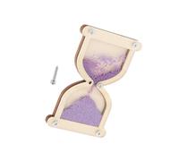 AMSLSIU Colorful Wooden Sandglass Busy Board Accessory Basic Skills for Boy Girl Kids, Light Violet, 10 x 6.3cm