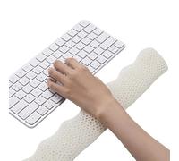 AMSLSIU Comfortable Fabric Keyboard Tray Dual-layer Support Wrist Pad For Library And Conference Room Durable Keyboard With Wrist Rest Rest Comfortable, White, 35cm