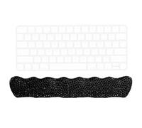 AMSLSIU Comfortable Fabric Keyboard Tray Dual-layer Support Wrist Pad For Library And Conference Room Durable Keyboard With Wrist Rest Rest Comfortable, Black, 35cm