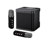 AMSLSIU Compact Portable Speaker With 2 No Wire Microphones Indoor And Outdoor Events Enhancing Singing Fun Signals To Noise Ratio Of -85dB Home Party Family Singing Speaker Birthday Gift