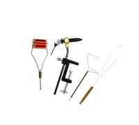 AMSLSIU Complete Fly Tying Tool Kit C Clamp Whip Finisher Vise and Threader for Fly Fishing Enthusiasts
