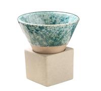 AMSLSIU Cone Shaped Coffee Cup Sleek and Modern Mug for Morning Brew Unique Triangular Cone Shape Ceramics Japanese Retro Mug, A, 8.*4.5 * 8.8CM