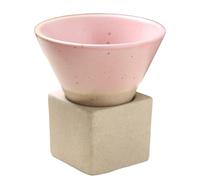 AMSLSIU Cone Shaped Coffee Cup Sleek and Modern Mug for Morning Brew Unique Triangular Cone Shape Ceramics Japanese Retro Mug, C, 8.*4.5 * 8.8CM