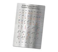 AMSLSIU Convenient Educational Aid Braille Alphabet Board With Raised Dots Designed For Visually Impaired Users Emphasizing Fundamentals Braille Alphabet Board With Raised Dots For Blind