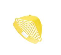 AMSLSIU Corner Toilet Box Litter Pan Bunny Trainer Large Volume Litter Tray Essential For Rabbit And Guinea Pig Toilet Training Needs Rabbit Pan For Cage Corner Cage Pee Potty, Yellow, 24.8x10.5cm