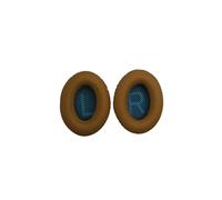 AMSLSIU Cushion Ear Pads Professional Head-mounted Leather Headset Breathable Replacement QC35 Headphones, Khaki+Blue