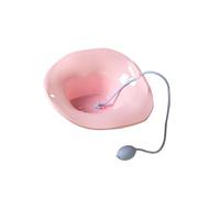 AMSLSIU Deluxe Sitz Bath Toilet Seat with Flusher for Postpartum Hemorrhoids Comfortable and Effective, Pink, 40x37x15cm