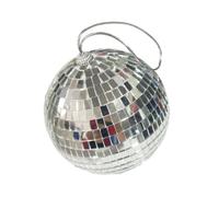 AMSLSIU Disco Mirror Ball Reflective Rotating Glass Round Lamps Dance Festival Stage Light Party Wedding Birthday Decorations, 15cm /Silver
