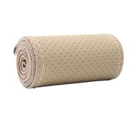 AMSLSIU DIY Braid Steer-Wheel Protector - True Leather Car Steering Wheel Cover For Ultimate Comfort With Accessory, Full Bore Beige