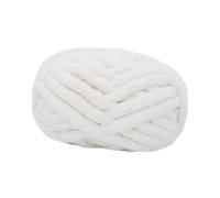 AMSLSIU DIY Creativity with Chunky Wool Yarn Various Projects Soft Suitable for Tapestry Hand Knit and Home Decor Crocheting Cushion Rug Making Tapestry Hand Knit, White, 25.6 m