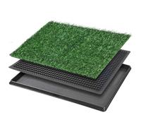 AMSLSIU Dog Grass Pad With Tray Size 6090CM Pee Grass For Dogs With Tray Suitable For Large Medium Small Dogs Fresh Patch Porch Potty Dog Pee Pad Is Suitable Large, 1 set