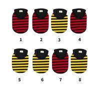 AMSLSIU Dog Striped Hoodie Clothes with Button Small Medium Dogs Puppy Sweatshirt Thick Jacket Warm Cotton Coat Pet Supplies, Red Stripe, XL