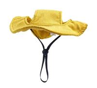 AMSLSIU Dogs Baseball Cap With Fun Pet Visor Hat Suitable For Active Spring And Summer Outdoor Days Durable And Breathable Pet Baseball Hat Cap Dogs With Chin Strap For Dog, Yellow, XS
