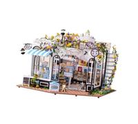 AMSLSIU Dollhouse Kits 3D Puzzle Craft With Light DIY Miniature House Tiny House Pet Shop Decorations For Every Space Dollhouse Miniature Kits For Adults Teen Crafts