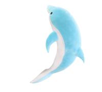 AMSLSIU Dolphin Plush Stuffed Animal Toy Sleeping Pillow for Home Decor Dolls Kawaii, Blue 100cm