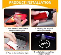 AMSLSIU Door Light Accessory Bright LED Projector Lights For Car Door With High Definition Imagery Broad Compatibility Check