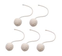 AMSLSIU Durable Cat Balls Handmade Sisal Toy Interactive Playtime Indoor Cats Entertained And Active Which Allows Cats To Play By Themselves Cat Kitten Toy, White, 4.5cm