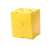 AMSLSIU Durable Cheese Container with Flip Lid Keeping Uneaten Food Fresh Inside Refrigerator and Cheese Shape is Unique and Cute. Sliced Container with Flip Lid for Fridge