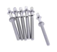 AMSLSIU Durable Drum Tension Parts Snare Drum Screws Hardware Included Essential Components For Efficient Repair Work Bass Tension Rods With Washers, Silver, M5x80mm
