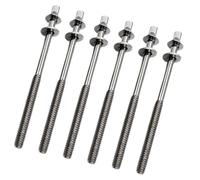 AMSLSIU Durable Drum Tension Parts Snare Drum Screws Hardware Included Essential Components For Efficient Repair Work Bass Tension Rods With Washers, Silver, M5x90mm