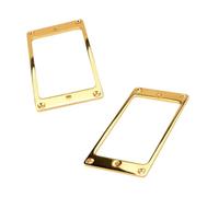 AMSLSIU Durable Neck Pickups Cover Frame Essential Accessory Brass Guitar Pickup Frame Replacement Parts For Exceptional Sound Neck Pickups Cover Pickup Flat Rings, Gold, 8.9x4.5x0.37cm