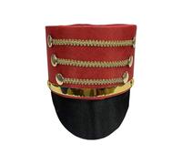AMSLSIU Dynamic Drum Major Master Hats Exciting Color Combinations Performance Enhancements During Lively Occasions Such As Parades Cosplay Show Photography Soldier Top Cap, red