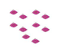 AMSLSIU Earrings Pendant Lipstick Shape with Electroplating Process Jewelry Accessories DIY Supplies for Necklace Bracelet Making, Plum pink lips