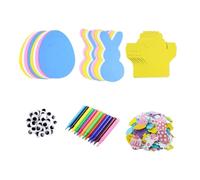 AMSLSIU Easter Foam Sticker DIY Crafts Unique Spring Egg Bunny Chick Activities Supporting Creativity In Children DIY Foam Set Supplies Easter Craft Kits For Kids