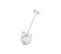 AMSLSIU Easy-to-Install Adjustable Hair Dryer Holder for Hands-Free Drying in Bathroom, White