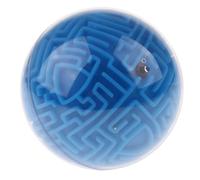 AMSLSIU Educational 3D Maze Ball for Magic Brain Game for Kids Fun and Challenging Transparent Sphere, Blue (Hard Difficulty)