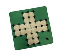 AMSLSIU Educational Game Puzzle Boards Game Compact 24cm Size Strategic Challenges Family Gatherings Or Play Handcrafted Solitaire Board Set With Marbles