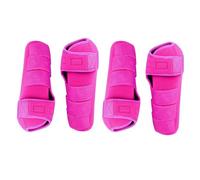 AMSLSIU Elastic Horse Boots Leg Wraps Set For Riding And Training Equestrian Sports Equipment Leg Protectors Crafted For Comfort Reusable Training Equestrian Accessories For Legs, Rose pink, M