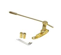 AMSLSIU Electric Guitar Bridge Stop Bar Tailpiece Tremolo Fits LP SG Guitars With 5 String Spacing For Modifications Guitar Tremolo Bridge Tailpiece Vibrato, Gold, 25x10x4.5cm