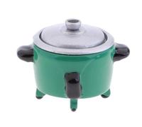 AMSLSIU Elegant Dollhouse Miniature Rice Cooker Kitchen Accessories Distinct Dark Green Transforming Dollhouse Environments Kitchen Accessories Appliances