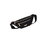 AMSLSIU Elegant Womens Fanny Pack Waist Bag Adjustable Strap for Traveling, Black