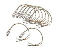 AMSLSIU Empty Stone Holder Necklace Cord DIY Projects 8 Pieces Durable Cotton Rope Holder Showcases Beads Beads Or Pendants In Arts Beading Jewelry Making Charms Crystal Stones