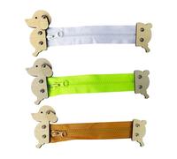 AMSLSIU Engaging Learning Tool Busy Board Zipper Dog Toy Wood Skill Development Fun Experience For Children Zipper Dog Toy Set Provides Fun And Effective Way