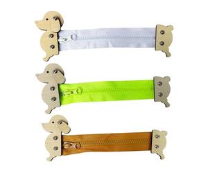 AMSLSIU Engaging Learning Tool Busy Board Zipper Dog Toy Wood Skill Development Fun Experience For Children Zipper Dog Toy Set Provides Fun And Effective Way