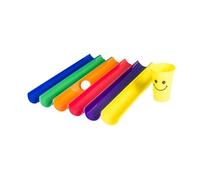 AMSLSIU Engaging Teamwork Group Learning Activities With Colorful Half Pipes Pipeline Challenge Toy For Kids And Teens Outdoor Fun Team Building Activities Games Teamwork Kit Games, 6 Half Pipes