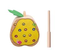 AMSLSIU Engaging Wooden Magnetic Bug Insect Catch Game Toy Stimulating Toy for Kids , Peach