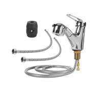 AMSLSIU Ergonomic Shower Head And RV Bathroom Faucet With Silver Modification Accessory Designed For Easy Cleaning Showering Retractable Shower Head Ergonomic Non Slip Handle