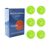 AMSLSIU Experience Pickleball Like Never Before With 6-Piece Set Of PE Balls 6 Piece/set 40 Holes Pickleball Portable, Green